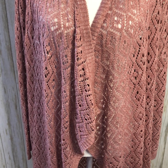 Torrid mauve pink diamond size 1 women’s cardigan - Picture 4 of 12